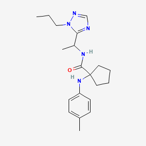 1-[(4-methylphenyl)amino]-N-[1-(1-propyl-1H-1,2,4-triazol-5-yl)ethyl]cyclopentanecarboxamide