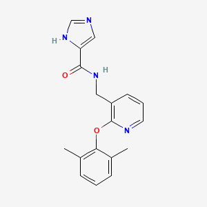 molecular formula C18H18N4O2 B3801838 N-[[2-(2,6-dimethylphenoxy)pyridin-3-yl]methyl]-1H-imidazole-5-carboxamide 