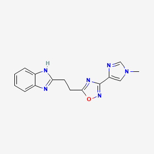 2-{2-[3-(1-methyl-1H-imidazol-4-yl)-1,2,4-oxadiazol-5-yl]ethyl}-1H-benzimidazole trifluoroacetate