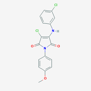 3-chloro-4-(3-chloroanilino)-1-(4-methoxyphenyl)-1H-pyrrole-2,5-dione