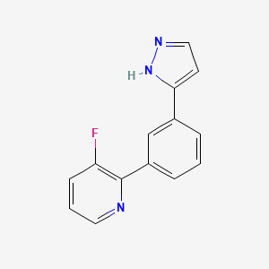 3-fluoro-2-[3-(1H-pyrazol-5-yl)phenyl]pyridine