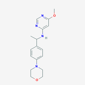 molecular formula C17H22N4O2 B3801864 6-methoxy-N-[1-(4-morpholin-4-ylphenyl)ethyl]pyrimidin-4-amine 