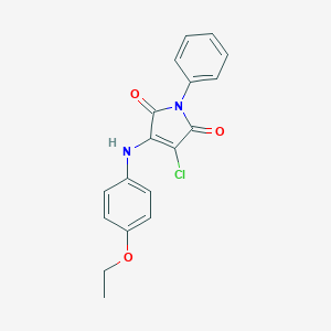 molecular formula C18H15ClN2O3 B380187 3-Chloro-4-(4-ethoxyanilino)-1-phenylpyrrole-2,5-dione CAS No. 6137-27-5