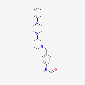 molecular formula C24H32N4O B3801883 N-(4-{[3-(4-phenyl-1-piperazinyl)-1-piperidinyl]methyl}phenyl)acetamide 