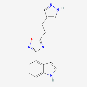 3-(1H-indol-4-yl)-5-[2-(1H-pyrazol-4-yl)ethyl]-1,2,4-oxadiazole