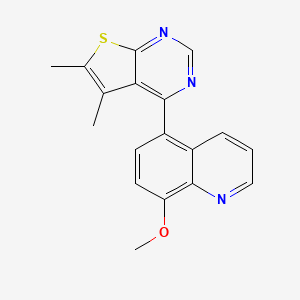 5-(5,6-dimethylthieno[2,3-d]pyrimidin-4-yl)-8-methoxyquinoline