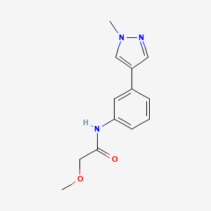 molecular formula C13H15N3O2 B3801912 2-methoxy-N-[3-(1-methyl-1H-pyrazol-4-yl)phenyl]acetamide 