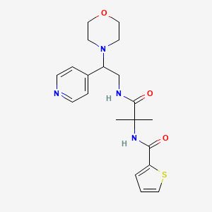 N-{1,1-dimethyl-2-[(2-morpholin-4-yl-2-pyridin-4-ylethyl)amino]-2-oxoethyl}thiophene-2-carboxamide