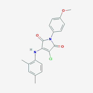 molecular formula C19H17ClN2O3 B380192 3-chloro-4-(2,4-dimethylanilino)-1-(4-methoxyphenyl)-1H-pyrrole-2,5-dione 