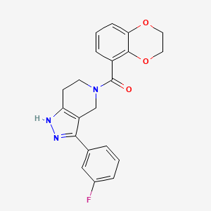 5-(2,3-dihydro-1,4-benzodioxin-5-ylcarbonyl)-3-(3-fluorophenyl)-4,5,6,7-tetrahydro-1H-pyrazolo[4,3-c]pyridine