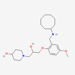 1-(3-{2-[(cyclooctylamino)methyl]-4-methoxyphenoxy}-2-hydroxypropyl)-4-piperidinol