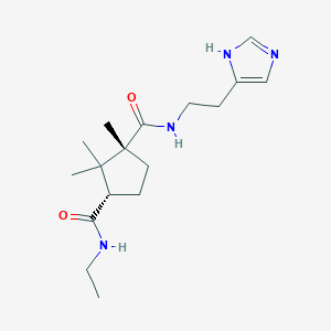 (1R*,3S*)-N~3~-ethyl-N~1~-[2-(1H-imidazol-4-yl)ethyl]-1,2,2-trimethylcyclopentane-1,3-dicarboxamide