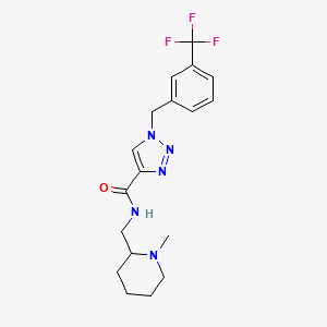 N-[(1-methylpiperidin-2-yl)methyl]-1-[[3-(trifluoromethyl)phenyl]methyl]triazole-4-carboxamide