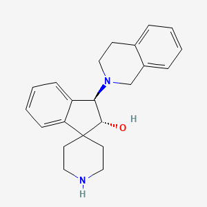 molecular formula C22H26N2O B3801974 (1R,2R)-1-(3,4-dihydro-1H-isoquinolin-2-yl)spiro[1,2-dihydroindene-3,4'-piperidine]-2-ol 