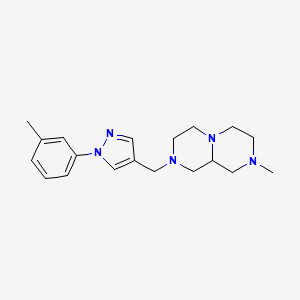 2-methyl-8-{[1-(3-methylphenyl)-1H-pyrazol-4-yl]methyl}octahydro-2H-pyrazino[1,2-a]pyrazine