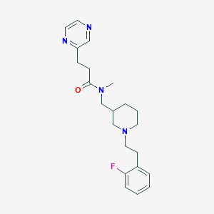 N-({1-[2-(2-fluorophenyl)ethyl]-3-piperidinyl}methyl)-N-methyl-3-(2-pyrazinyl)propanamide