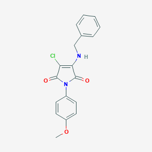 molecular formula C18H15ClN2O3 B380201 3-(benzylamino)-4-chloro-1-(4-methoxyphenyl)-1H-pyrrole-2,5-dione CAS No. 303034-59-5
