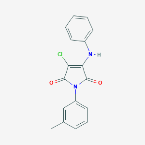 molecular formula C17H13ClN2O2 B380202 3-anilino-4-chloro-1-(3-methylphenyl)-1H-pyrrole-2,5-dione CAS No. 303034-62-0
