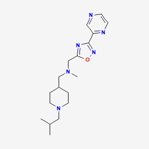 1-(1-isobutyl-4-piperidinyl)-N-methyl-N-{[3-(2-pyrazinyl)-1,2,4-oxadiazol-5-yl]methyl}methanamine