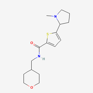 molecular formula C16H24N2O2S B3802029 5-(1-methyl-2-pyrrolidinyl)-N-(tetrahydro-2H-pyran-4-ylmethyl)-2-thiophenecarboxamide 