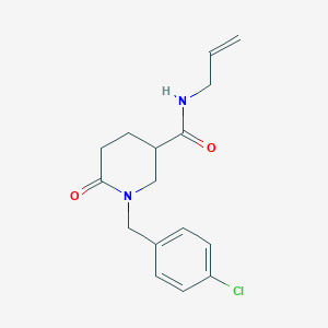 molecular formula C16H19ClN2O2 B3802042 N-allyl-1-(4-chlorobenzyl)-6-oxo-3-piperidinecarboxamide 