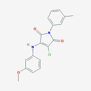 3-chloro-4-(3-methoxyanilino)-1-(3-methylphenyl)-1H-pyrrole-2,5-dione