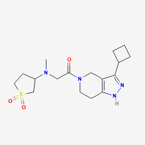 N-[2-(3-cyclobutyl-1,4,6,7-tetrahydro-5H-pyrazolo[4,3-c]pyridin-5-yl)-2-oxoethyl]-N-methyltetrahydrothiophen-3-amine 1,1-dioxide