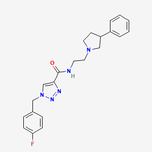 1-(4-fluorobenzyl)-N-[2-(3-phenyl-1-pyrrolidinyl)ethyl]-1H-1,2,3-triazole-4-carboxamide