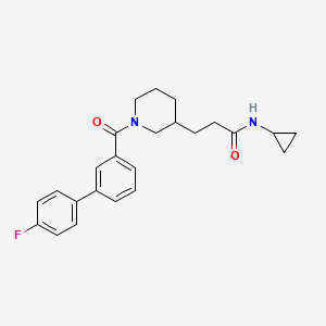 N-cyclopropyl-3-{1-[(4'-fluoro-3-biphenylyl)carbonyl]-3-piperidinyl}propanamide