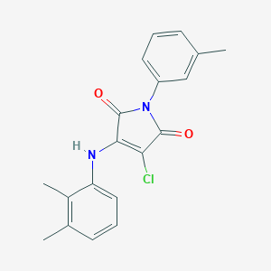 molecular formula C19H17ClN2O2 B380209 3-chloro-4-(2,3-dimethylanilino)-1-(3-methylphenyl)-1H-pyrrole-2,5-dione 