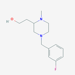 molecular formula C14H21FN2O B3802093 2-[4-(3-fluorobenzyl)-1-methyl-2-piperazinyl]ethanol 