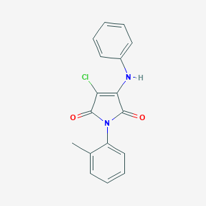 molecular formula C17H13ClN2O2 B380210 3-anilino-4-chloro-1-(2-methylphenyl)-1H-pyrrole-2,5-dione CAS No. 303034-73-3
