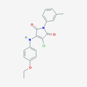 molecular formula C19H17ClN2O3 B380211 3-chloro-4-(4-ethoxyanilino)-1-(3-methylphenyl)-1H-pyrrole-2,5-dione CAS No. 303034-72-2