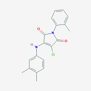 3-chloro-4-(3,4-dimethylanilino)-1-(2-methylphenyl)-1H-pyrrole-2,5-dione