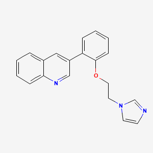 molecular formula C20H17N3O B3802150 3-{2-[2-(1H-imidazol-1-yl)ethoxy]phenyl}quinoline 