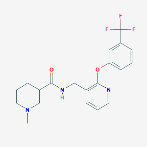 1-methyl-N-({2-[3-(trifluoromethyl)phenoxy]-3-pyridinyl}methyl)-3-piperidinecarboxamide