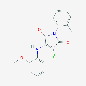 3-chloro-4-(2-methoxyanilino)-1-(2-methylphenyl)-1H-pyrrole-2,5-dione