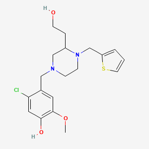 5-chloro-4-{[3-(2-hydroxyethyl)-4-(2-thienylmethyl)-1-piperazinyl]methyl}-2-methoxyphenol