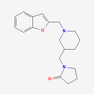 molecular formula C19H24N2O2 B3802181 1-{[1-(1-benzofuran-2-ylmethyl)piperidin-3-yl]methyl}pyrrolidin-2-one 