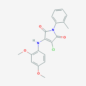 3-chloro-4-(2,4-dimethoxyanilino)-1-(2-methylphenyl)-1H-pyrrole-2,5-dione