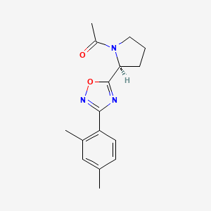 5-[(2R)-1-acetyl-2-pyrrolidinyl]-3-(2,4-dimethylphenyl)-1,2,4-oxadiazole