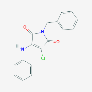 molecular formula C17H13ClN2O2 B380223 3-Anilino-1-benzyl-4-chloropyrrole-2,5-dione CAS No. 18245-35-7