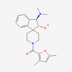 (2R*,3R*)-3-(dimethylamino)-1'-(3,5-dimethyl-2-furoyl)-2,3-dihydrospiro[indene-1,4'-piperidin]-2-ol