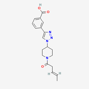 3-(1-{1-[(3E)-3-pentenoyl]-4-piperidinyl}-1H-1,2,3-triazol-4-yl)benzoic acid