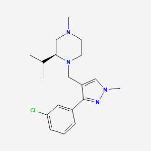 (2S)-1-{[3-(3-chlorophenyl)-1-methyl-1H-pyrazol-4-yl]methyl}-2-isopropyl-4-methylpiperazine