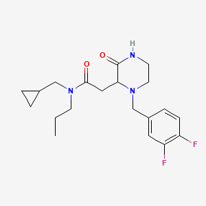 N-(cyclopropylmethyl)-2-[1-(3,4-difluorobenzyl)-3-oxo-2-piperazinyl]-N-propylacetamide