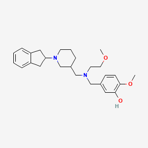 5-{[{[1-(2,3-dihydro-1H-inden-2-yl)-3-piperidinyl]methyl}(2-methoxyethyl)amino]methyl}-2-methoxyphenol