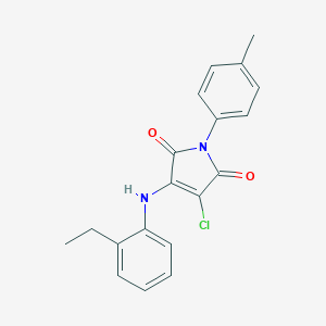 3-chloro-4-(2-ethylanilino)-1-(4-methylphenyl)-1H-pyrrole-2,5-dione