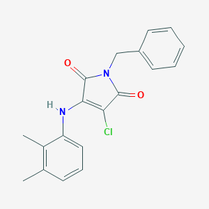 molecular formula C19H17ClN2O2 B380231 1-benzyl-3-chloro-4-(2,3-dimethylanilino)-1H-pyrrole-2,5-dione CAS No. 303034-96-0