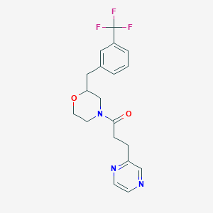 4-[3-(2-pyrazinyl)propanoyl]-2-[3-(trifluoromethyl)benzyl]morpholine